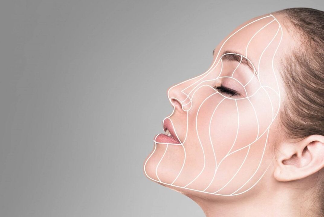 linii de masaj facial pentru întinerirea pielii